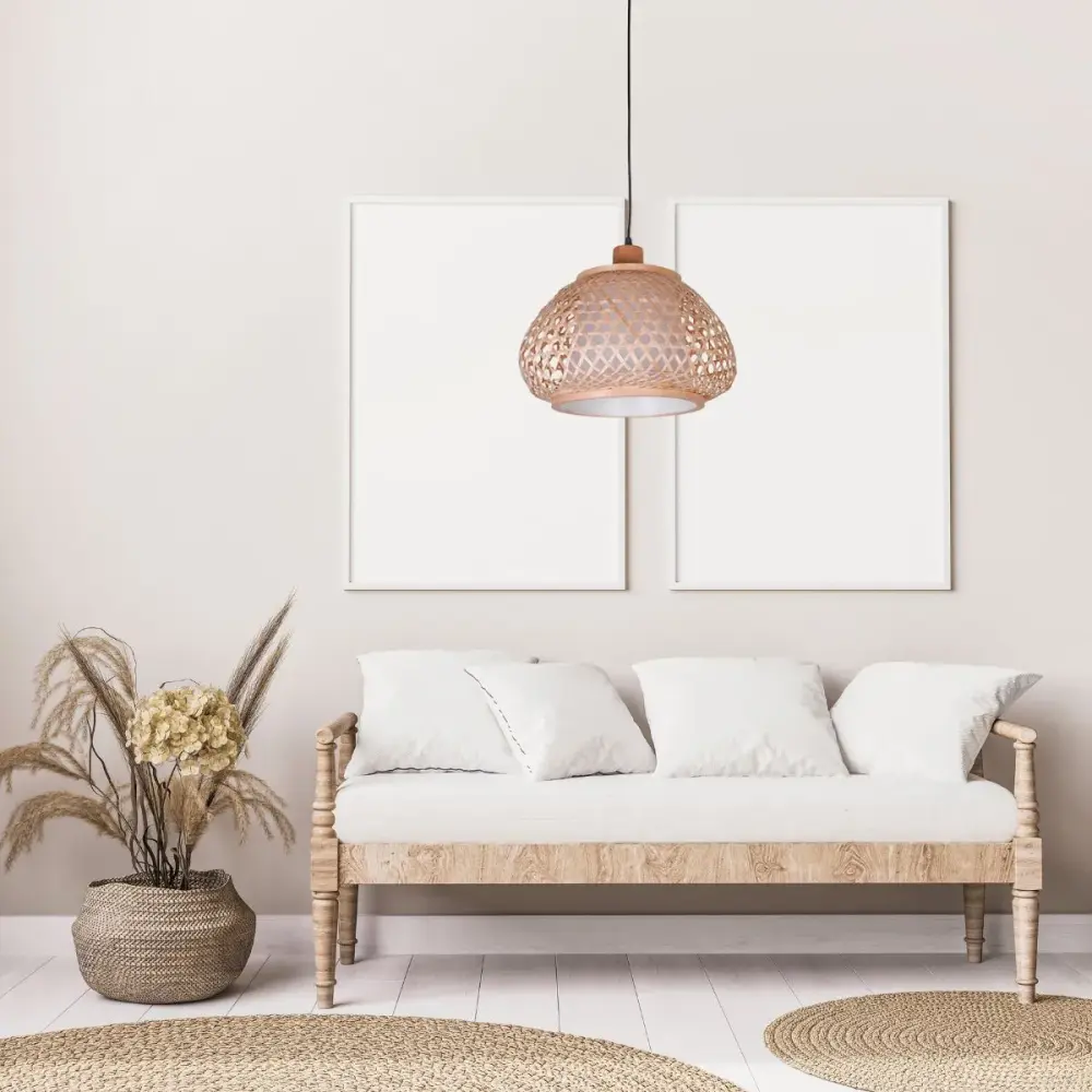 Lámpara de techo Java Bel Air 40W altura regulable madera | Envío Rápido Disponible