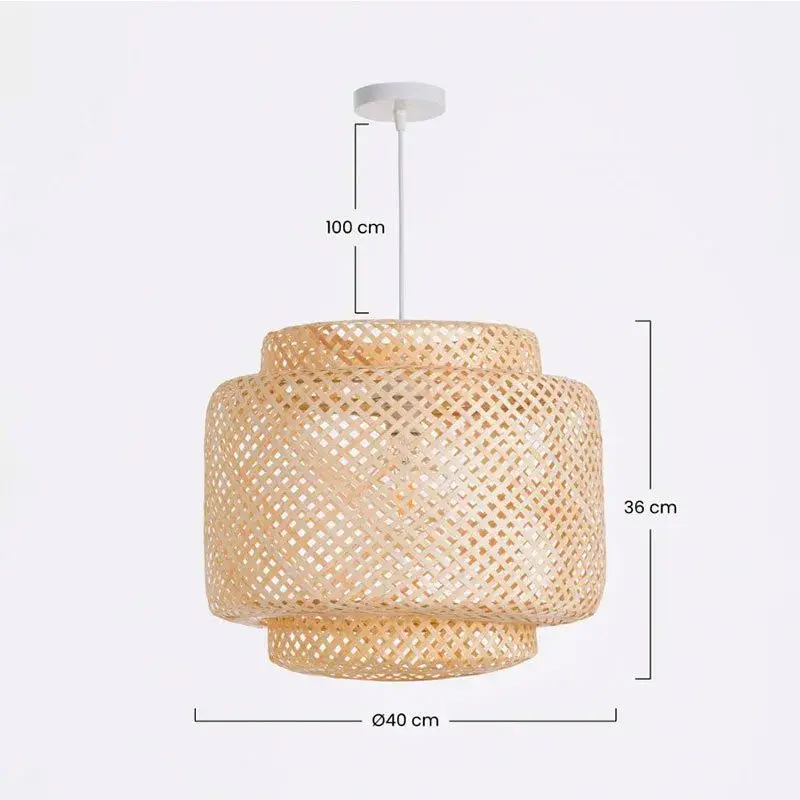 Lámpara de techo Mao 7hSevenOn Deco E27 hueso Ø40x36 cm