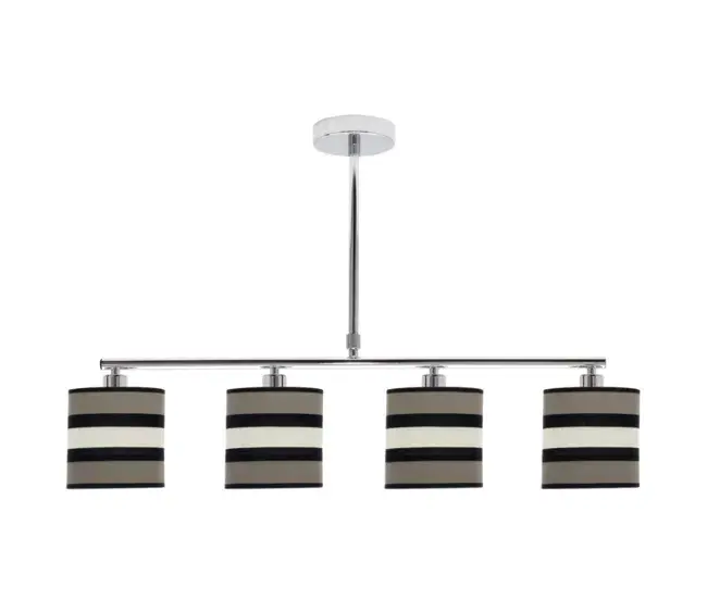 lampara de pie metálico color cromo serie karla 75cm