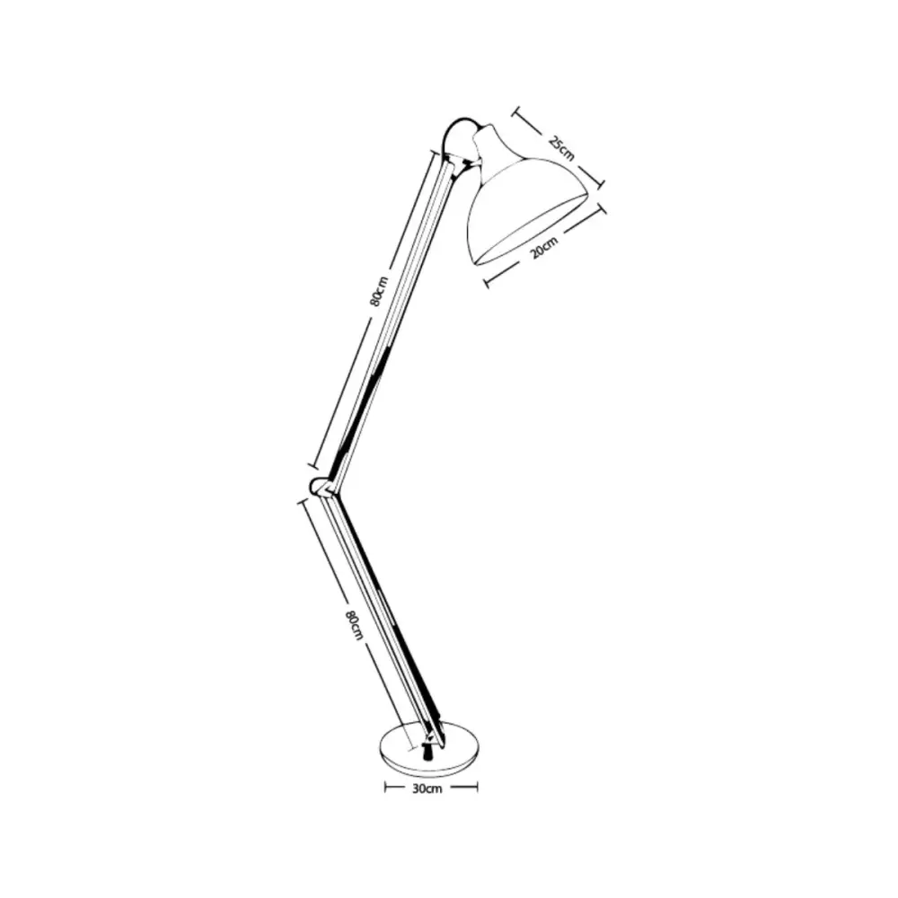 Lámpara Impermeable Lámpara de pie Antigona Lumit articulada con altura ajustable Ø30 cm