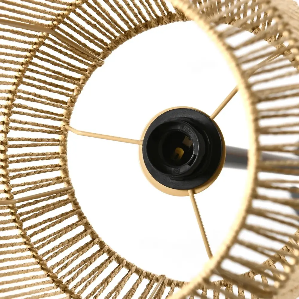 Lámpara de pie Homcom Hércules 40W E27 pantalla de cuerda de papel Ø26x158 cm negro