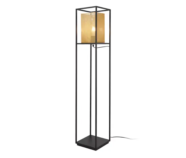 Lámpara de pie Southport con pantalla perforada metálico 123 x 22 x 22 cm - Negro / Dorado