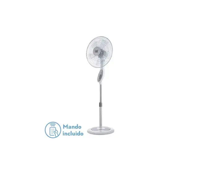 Pantalla de Lámpara Ventilador de pie acero color blanco serie floxo 45cm