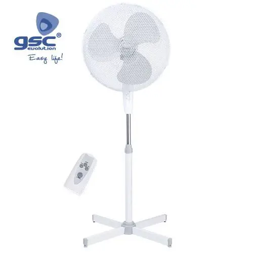 Ventilador de pie 43cm 45W con mando distancia con Interruptor