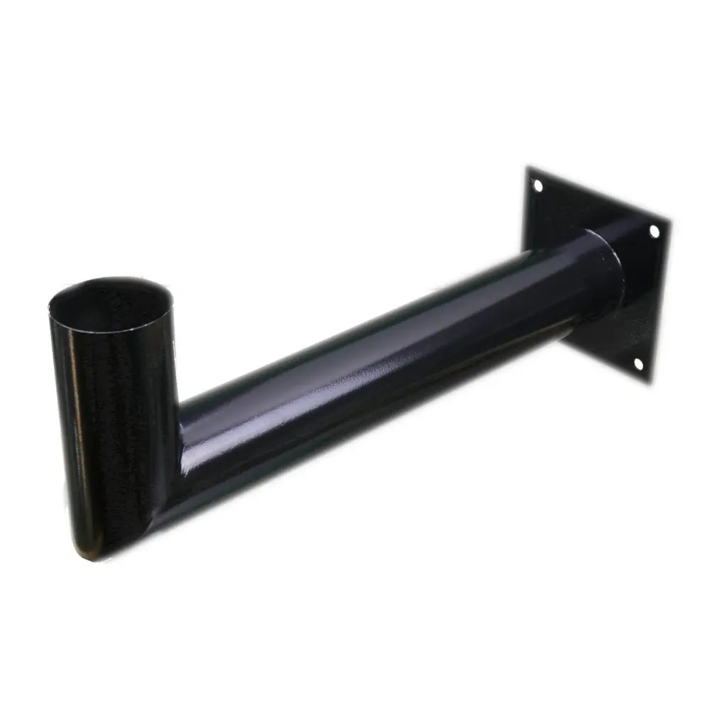 Poste de pared de acero inoxidable negro para farola solar ufo | Envío Rápido