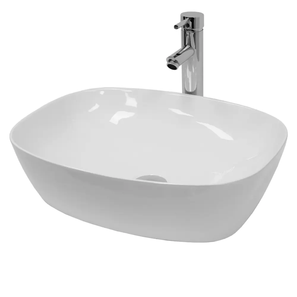 Lavabo sobre encimera - 505 x 385 x 135 mm blanco ecd germany