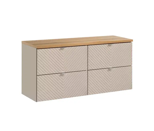 Mueble bajo lavabo 120cm encimera Manoa Cachemira y madera