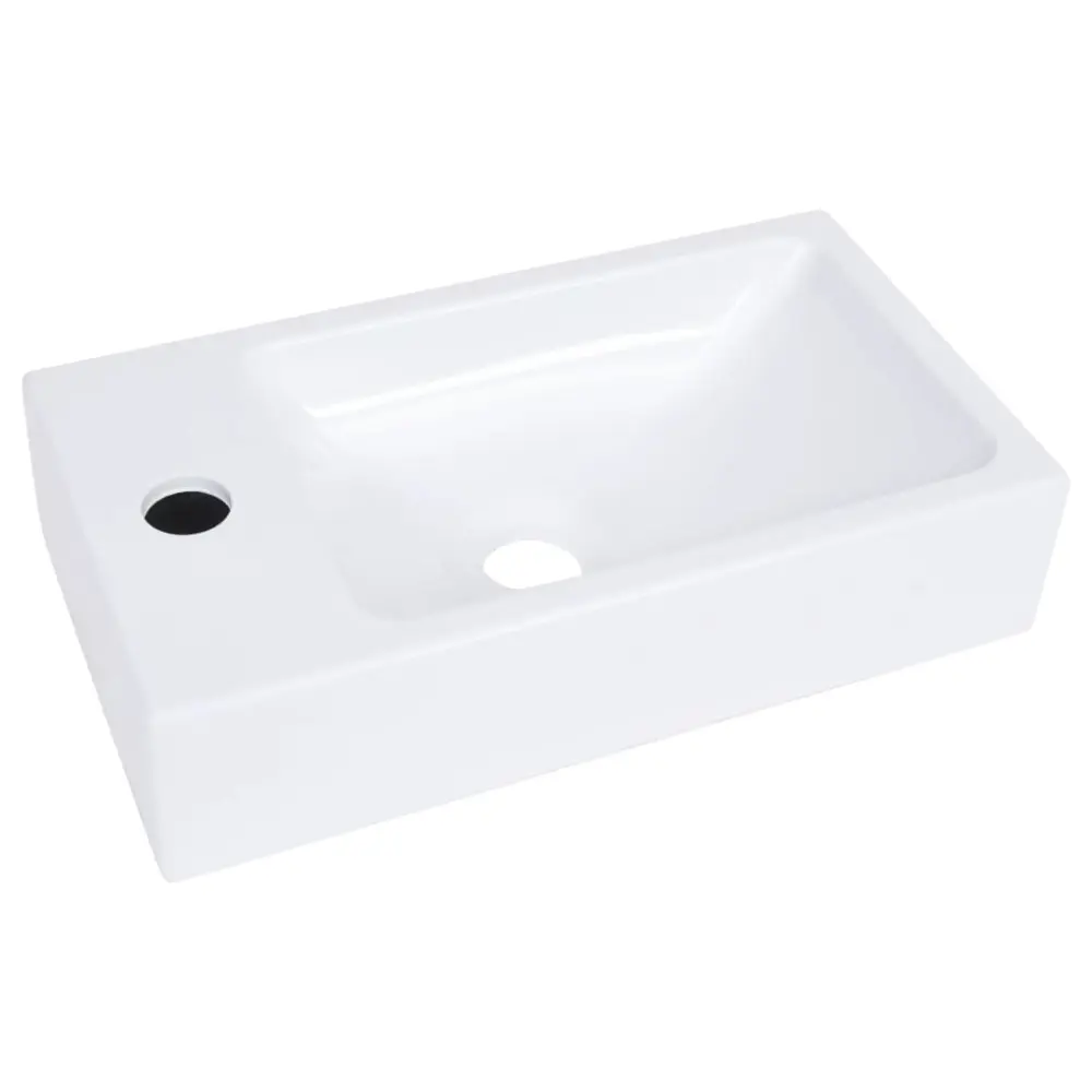 vidaXL lavabo smc blanco 400x220x90 mm