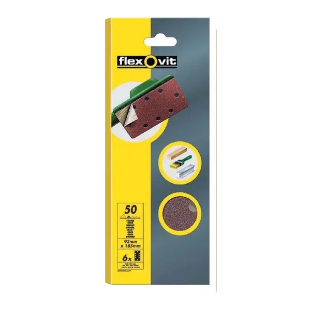 6 LIJAS DE CIERRE DE GANCHO Y BUCLE GR 50 FLEXOVIT