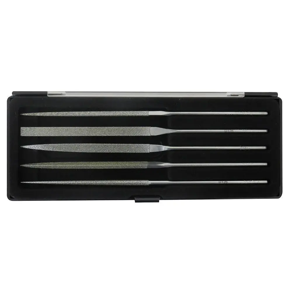 Juego de Limas Diamantadas Vallorbe Swiss – 5 Piezas de Precisión 140 mm