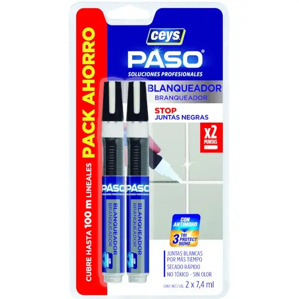 Pack de 2 rotuladores blanqueador juntas