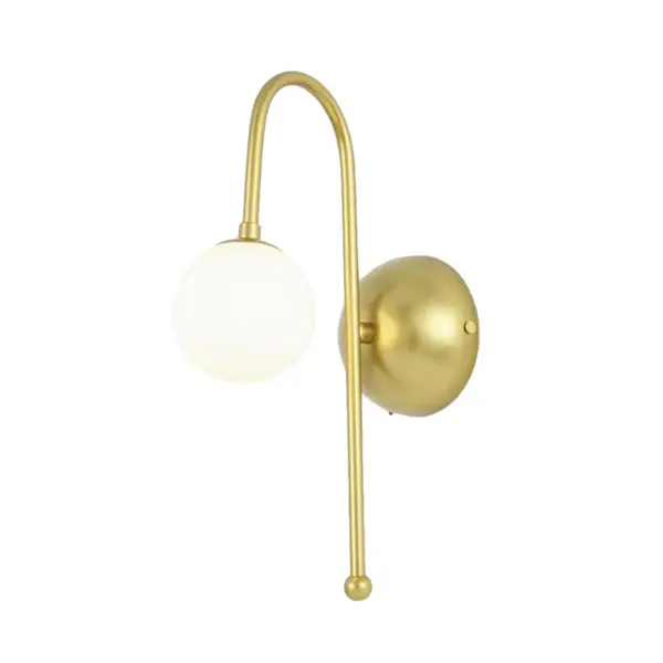 1 Lamp Globe Wandmontage Lichtarmatuur Moderne Goud Opaal Glazen Verlichting voor Woonkamer