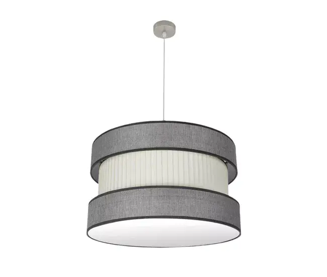 colgante metálico color niquel serie home 60cm