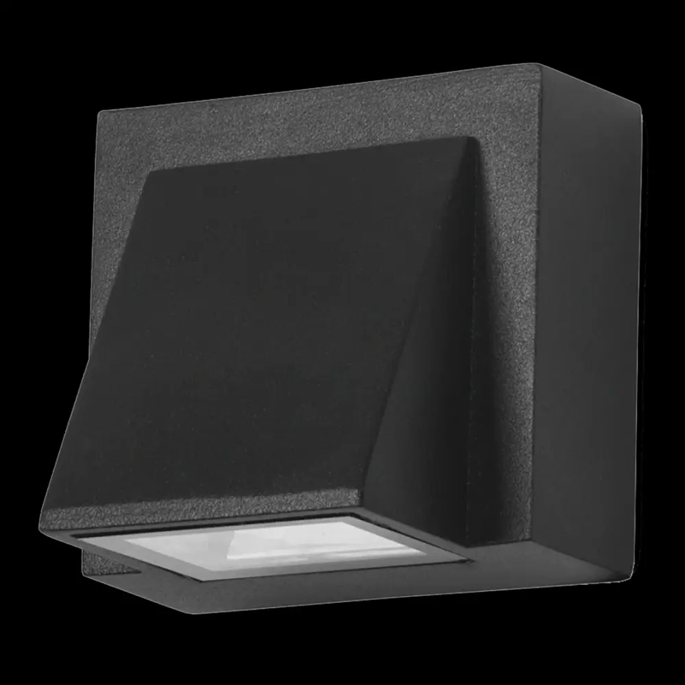 Luminaria loyd pared exterior negra ip54 3000k Estevez