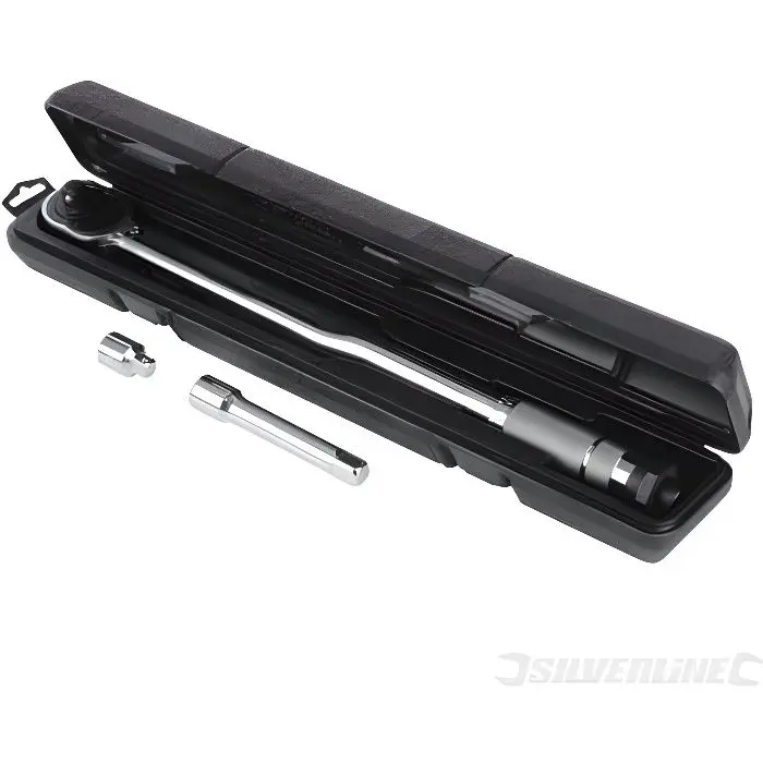 Llave dinamométrica - silverline - 28-210 nm - cabeza de trinquete reversib - Envío Rápido Incluido