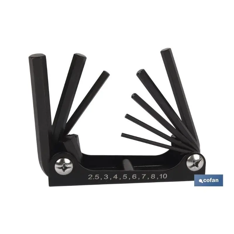 Llavero llaves allen. 8 uds. (2,5-10) Cofan