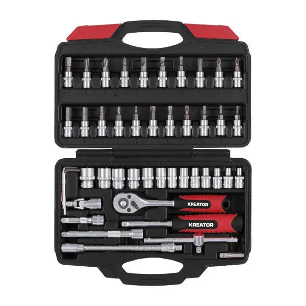 Uso juegos de llaves y vasos 46 piezas kreator varo