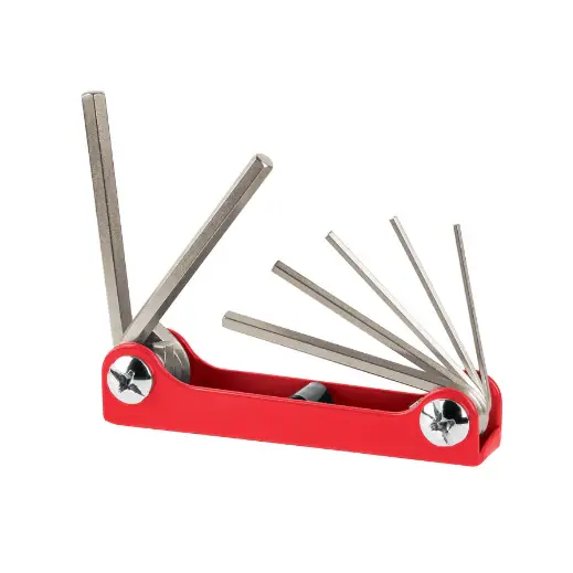 Juego 7 llaves allen regular tipo navaja,cuerpo de lámina