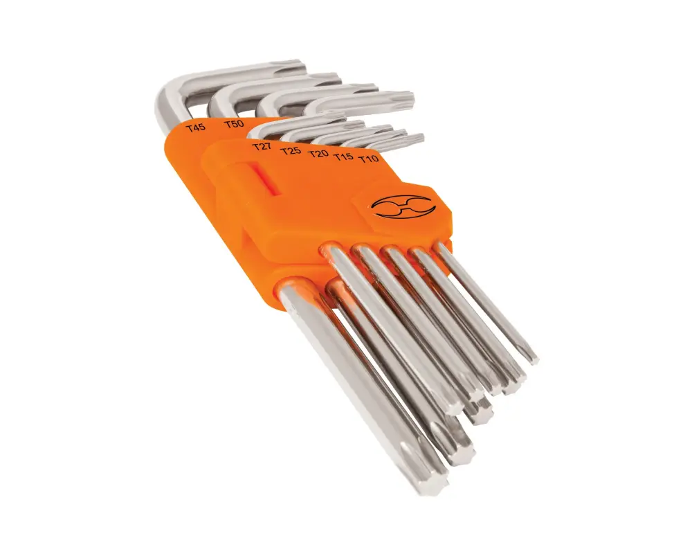 Juego De 9 Llaves Allen Tipo Torx, Largas Truper