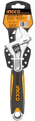 LLAVE FRANCESA AJUSTABLE MANGO GOMA AJUSTABLE 10(25CM) INGCO