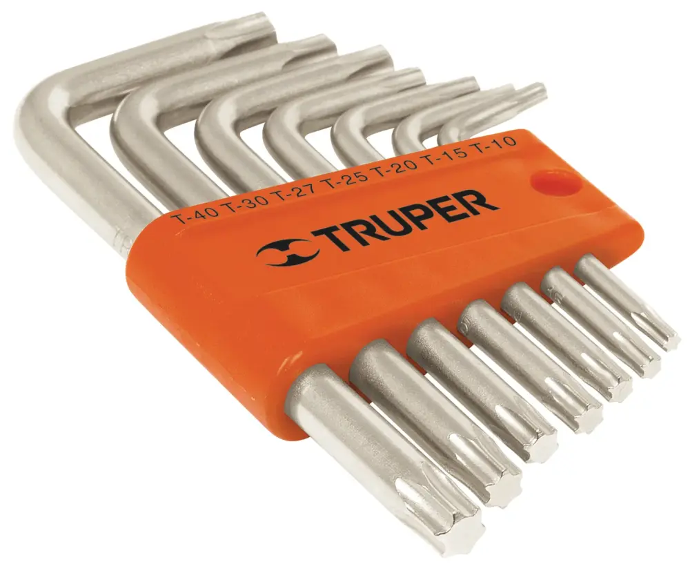 Llaves Torx Truper / 7 Piezas / T10-T40 / Tipo L.