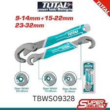 TOTAL JUEGO DE LLAVES AJUSTABLES MULTIUSOS TBWSO9328