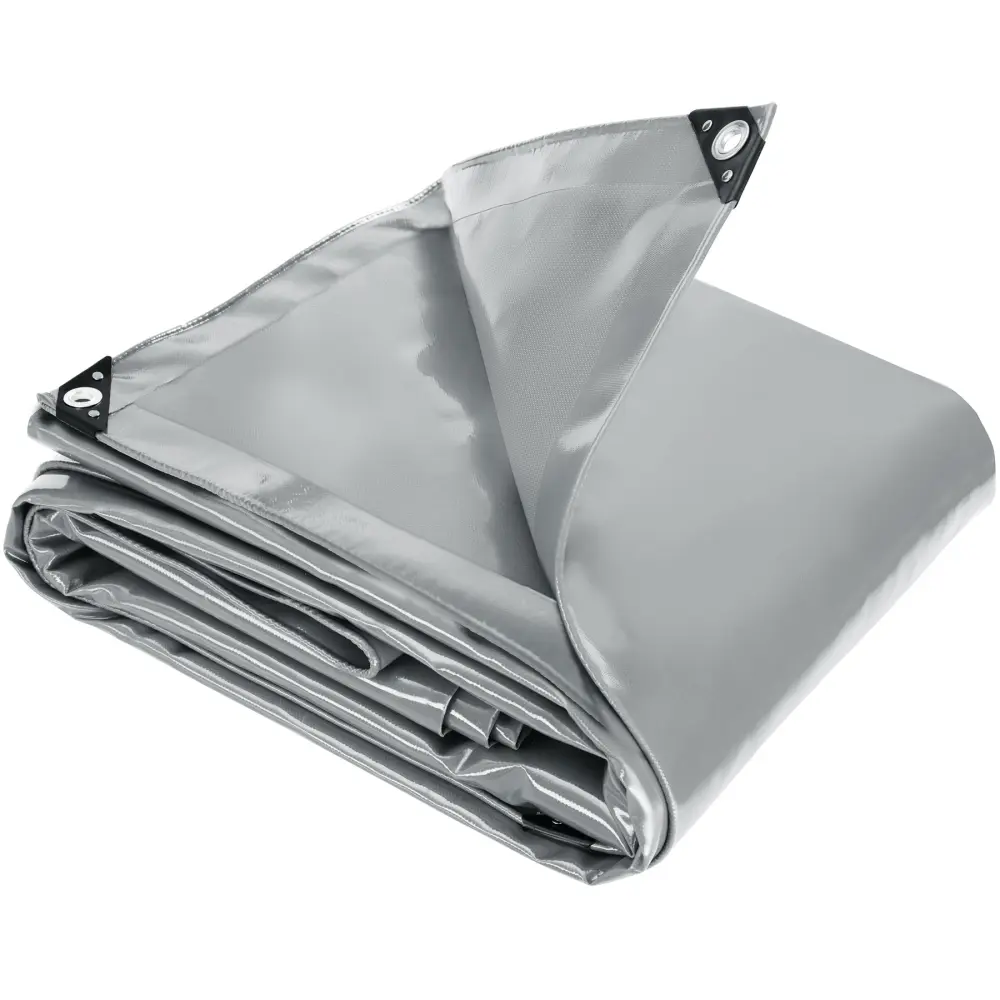 Lona de tela impermeable gris policloruro de vinilo (PVC) Tectake