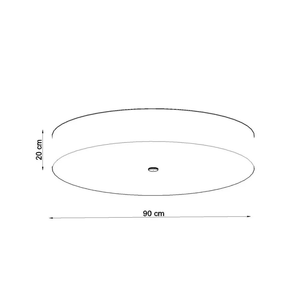 Lámpara de techo Skala 90 redonda Ø90x20 cm Vidrio Templado