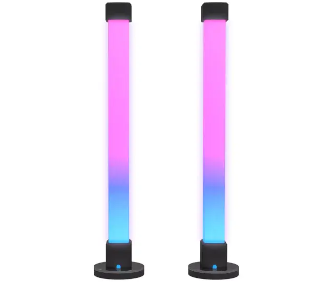 Aplique de Techo para Pasillo HOMCOM Conjunto de Lámparas de Mesa Inteligente Lámparas de Mesa LED con Control Remoto Ap...