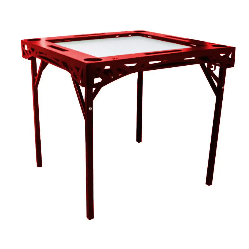 Luminaria Colgante Moderna Mesa de Dominó Moderna Roja con Iluminación LED y Tope Blanco de Metalnet