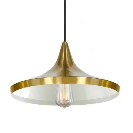 Lámpara colgante bronce interior blanco Ø35 cm E27 - JILC0001