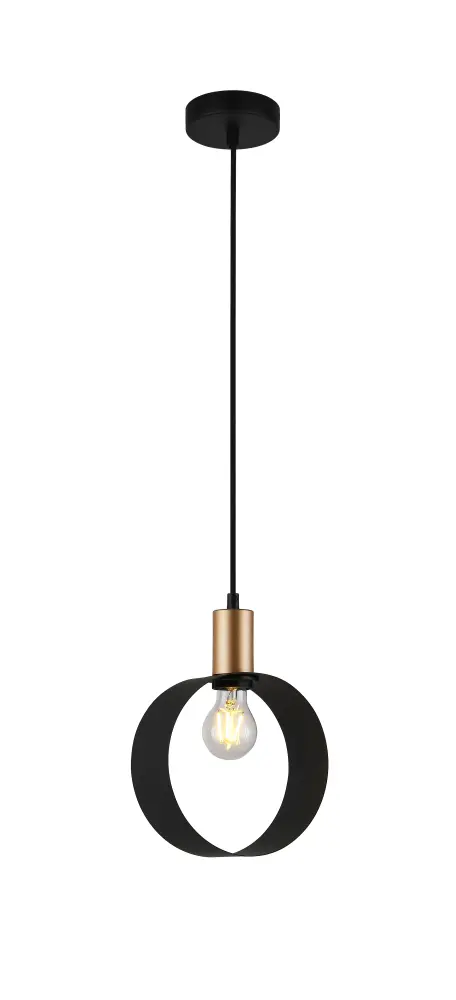 Lámpara Colgante de Diseño Lampara colgante Olympia Tecnohome negro y dorado