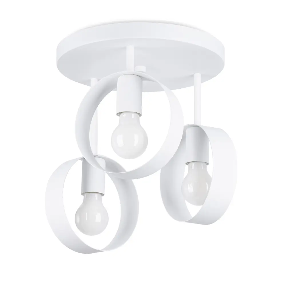 Lámpara de techo titran 3 blanco acero 30x34.5x30cm con Difusor Opal