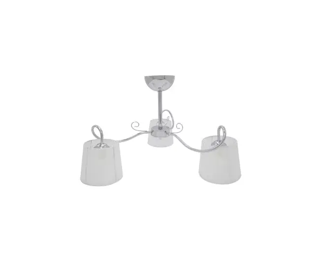 lampara de techo acero color cromo serie cuzco 60cm