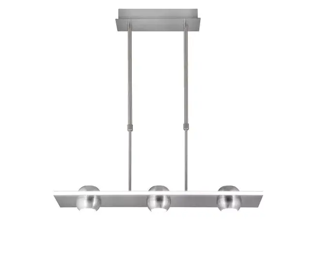 lampara de techo acero color niquel serie fanton 65cm con Difusor Opal