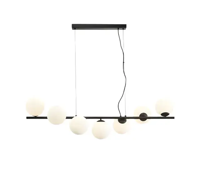 lampara de techo metálico color negro serie inoa 120cm