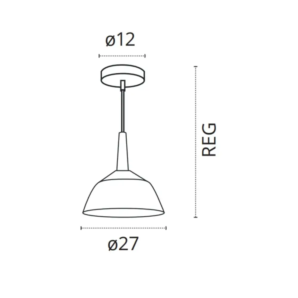 Lámpara de techo Giani Lumit 60W altura regulable negro/oro Ø27 cm