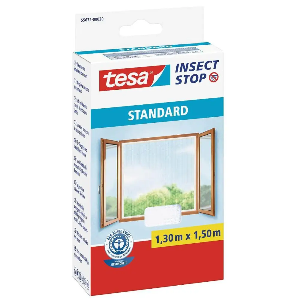 Malla mosquitera ventanas Estándar blanca 1,3m x 1,5m Tesa