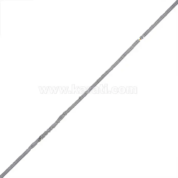 Hematita Cuadro Plano 2mm Plata Mate