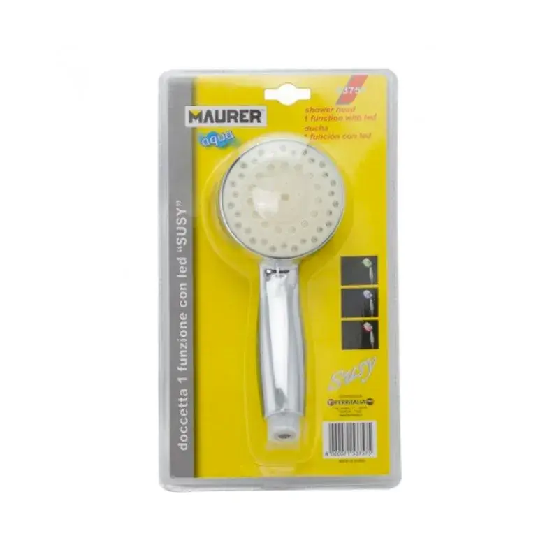 Alcachofa de ducha Maurer con indicador de temperatura LED Ø11 cm Resistente la Cal