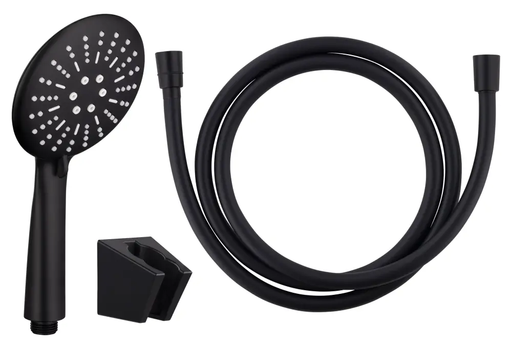 Junta Tórica Kit de cabezal de ducha negro merida + manguera de 1,75 m