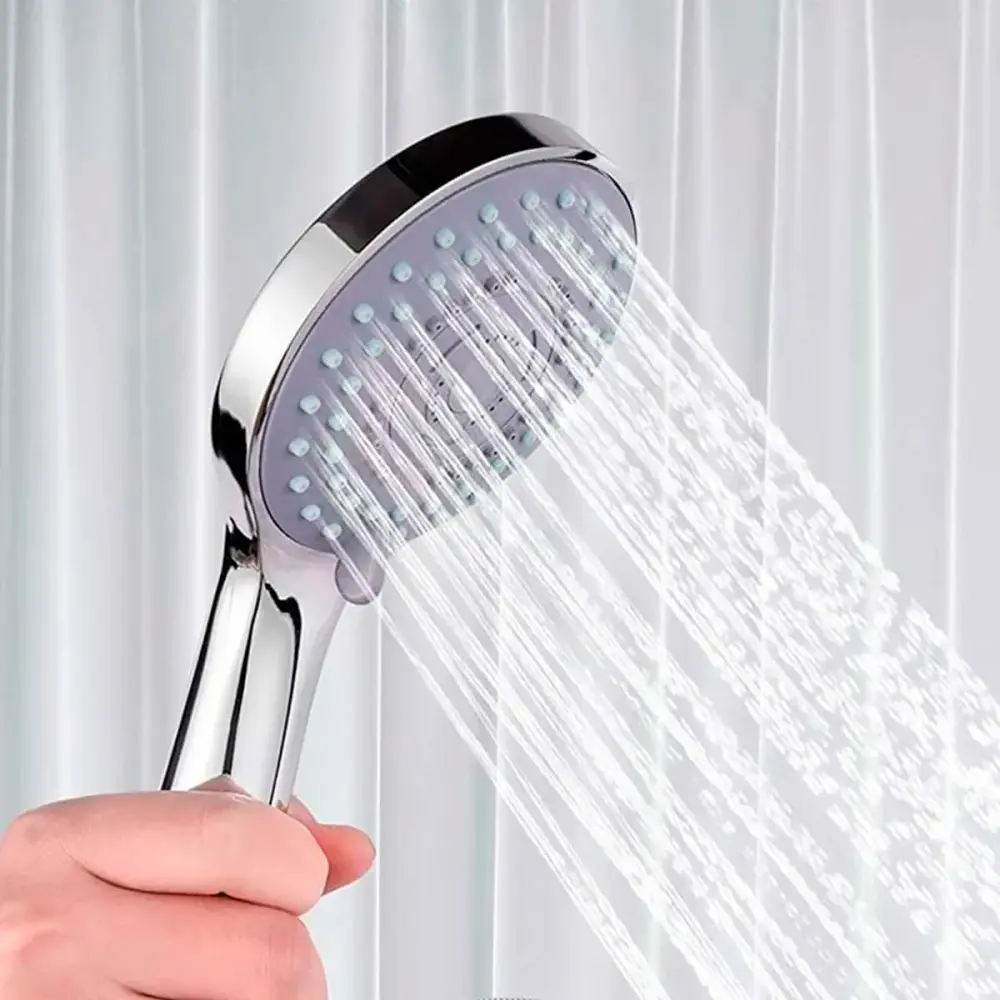 Set de ducha Briseida con alcachofa y manguera 5 funciones inox | Antigoteo |