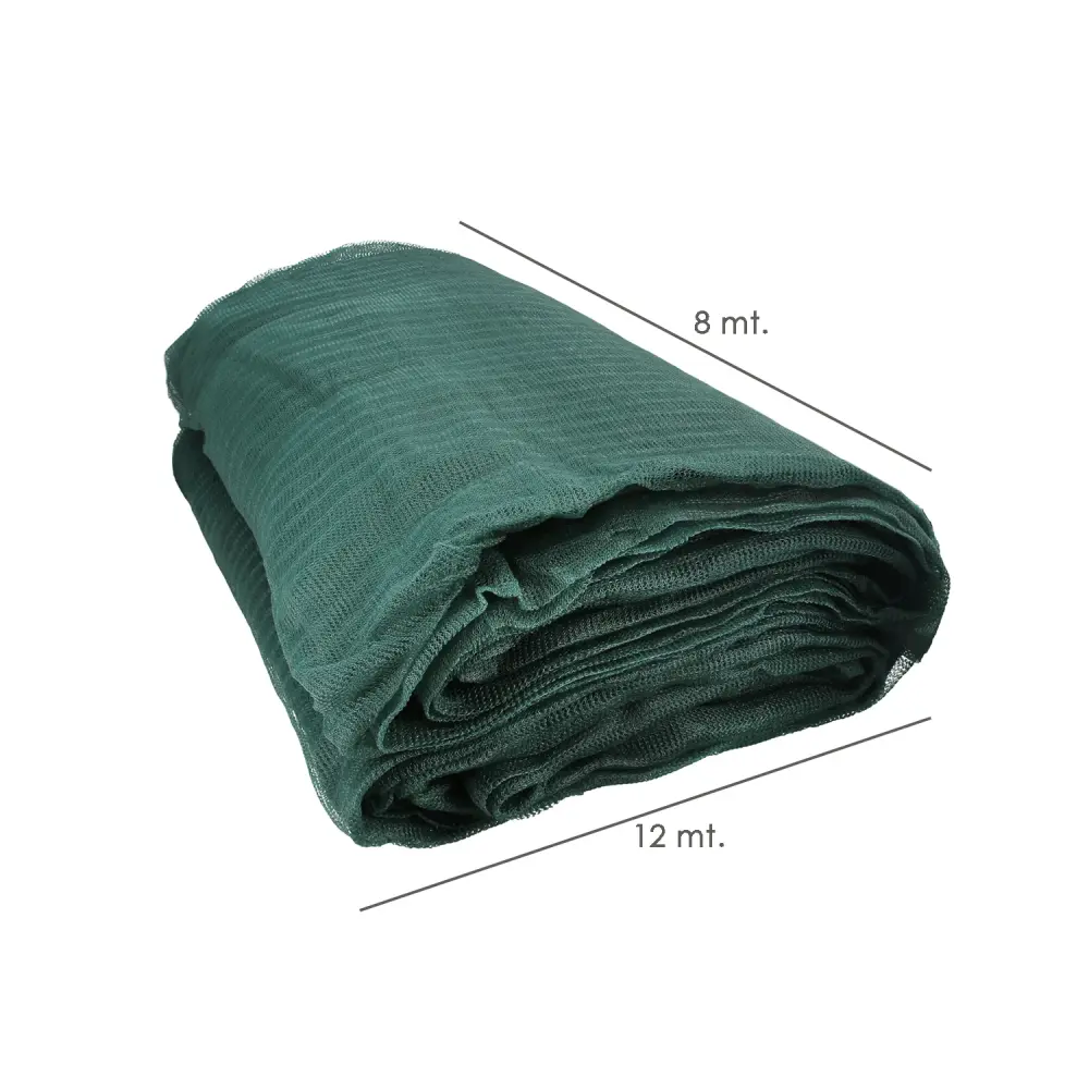 Conector de Ángulo Mantas Aceituna 8 x 12 Metros. Multiusos 100% Hdpe Gramaje 90 Gr/m2. Reforzada, Con Ojales, Mantos Ace...