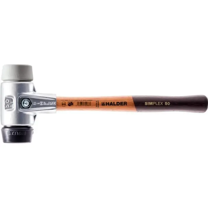Halder simplex mazo relleno de goma / tpe mediano con carcasa de aluminio y