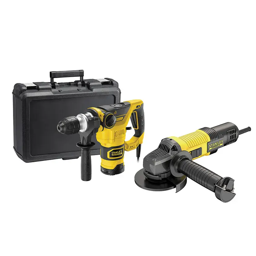 Martillo SDS-PLUS FME1250K + amoladora 850W STANLEY 125mm para Bricolaje