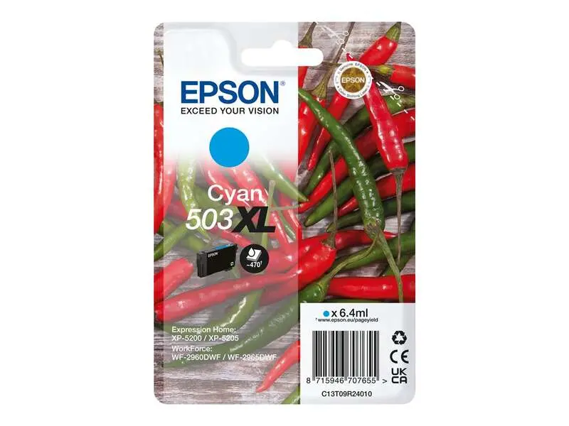 Epson 503XL Cyan Cartucho de Tinta Novedoso - C13T09R24010