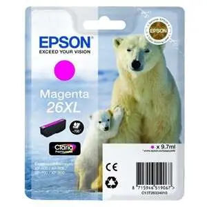 Epson T2633 (26XL) Magenta Cartucho de Tinta Único - C13T26334012