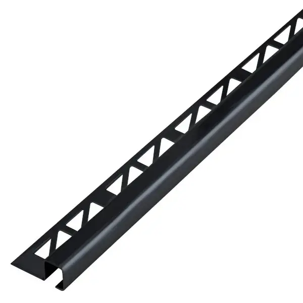 Inglete listelo acero inoxidable negro 12,5 mm Diall