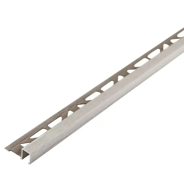 Inglete listelo aluminio roble gris 12,5 mm Diall