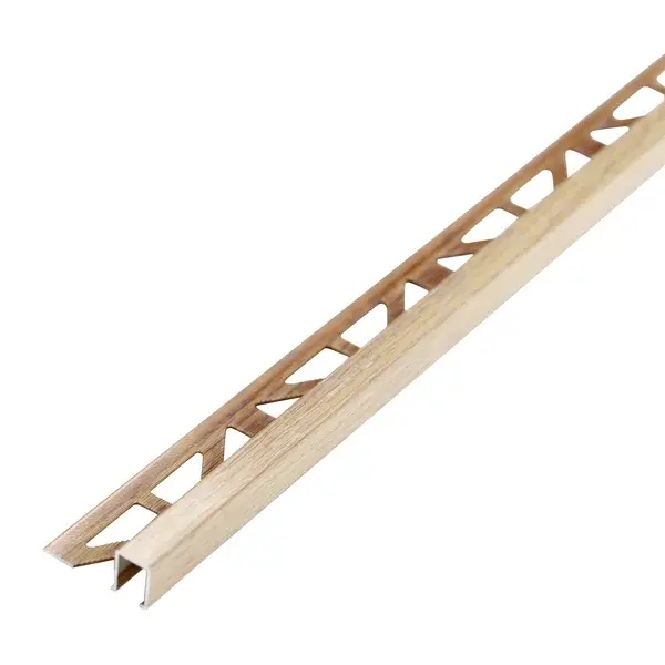 Inglete listelo aluminio roble natural 12,5 mm Diall